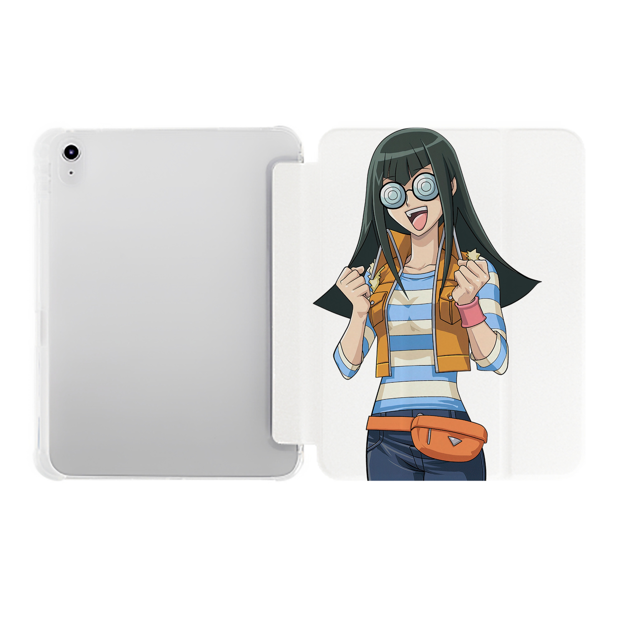 （画像用） 遊☆戯☆王 Yu-Gi-Oh! IPad ケース ペン収納付き 三つ折りスタンド PUレザー×シリコン 対応機種9.5/10.5/10.9インチ